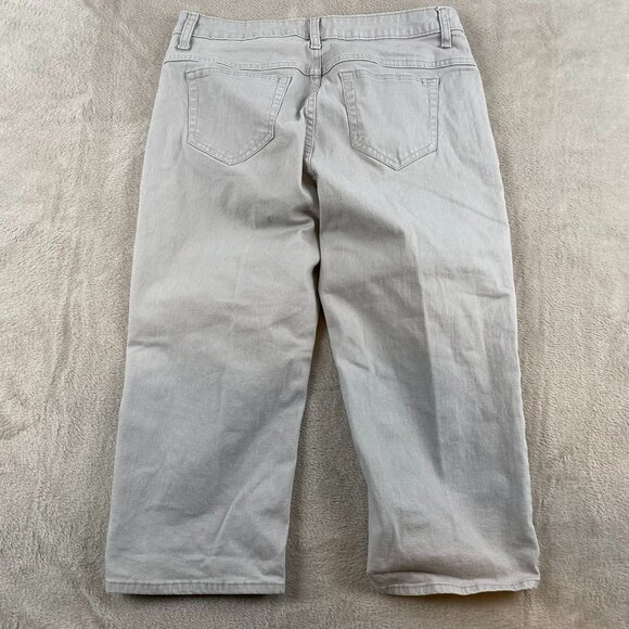 Lee Riders Womens Capri Jeans 30x18 Measured Light Gray Straight Leg - Picture 10 of 10
